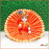 Cotton Thread Sitara Work Orange Laddu Poshak